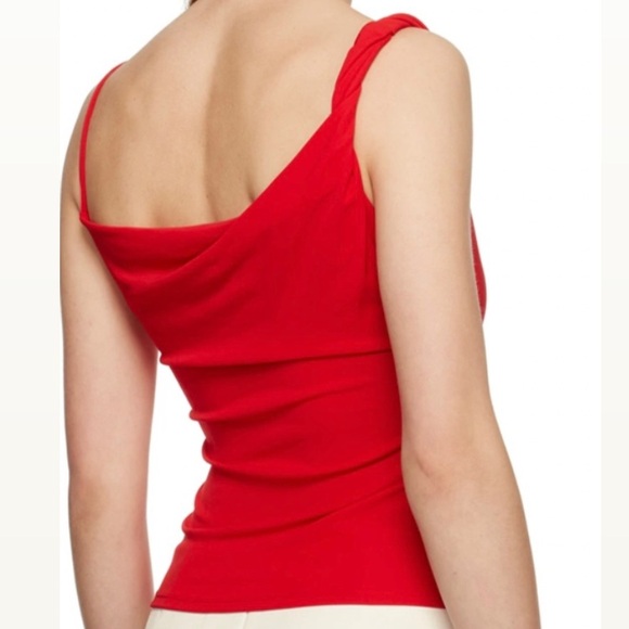 New Sandy Liang Georgia Top Red Rose 3D Floral Applique Medium - Picture 2 of 12